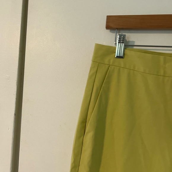 Zara Neon Yellow Straight Leg Ankle Trouser Pants - Picture 8 of 14